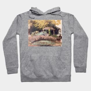 Flowerbed Oil on Canvas Vintage Painting Hoodie